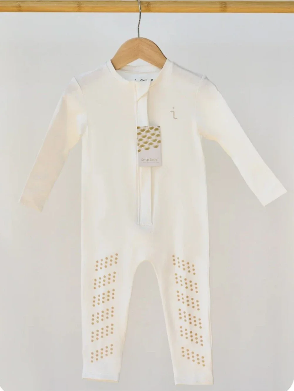Grip Baby Crawling Support Suit Onesie - Milky White